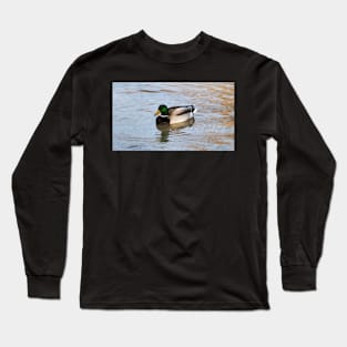 Another Male Mallard Duck Swimming Long Sleeve T-Shirt